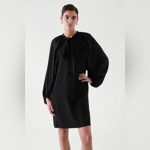 COS Black Cape Long Sleeve Dress